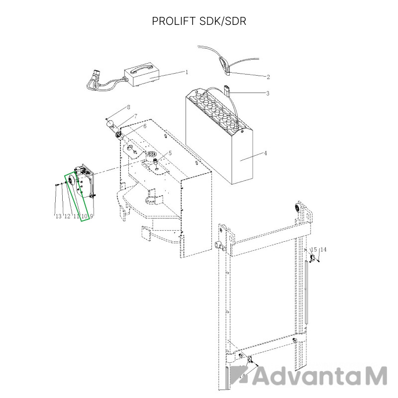 Звуковой сигнал для штабелеров SDR 1533/1536/1545S/1645/1656/2036/2045, SDK  - 1