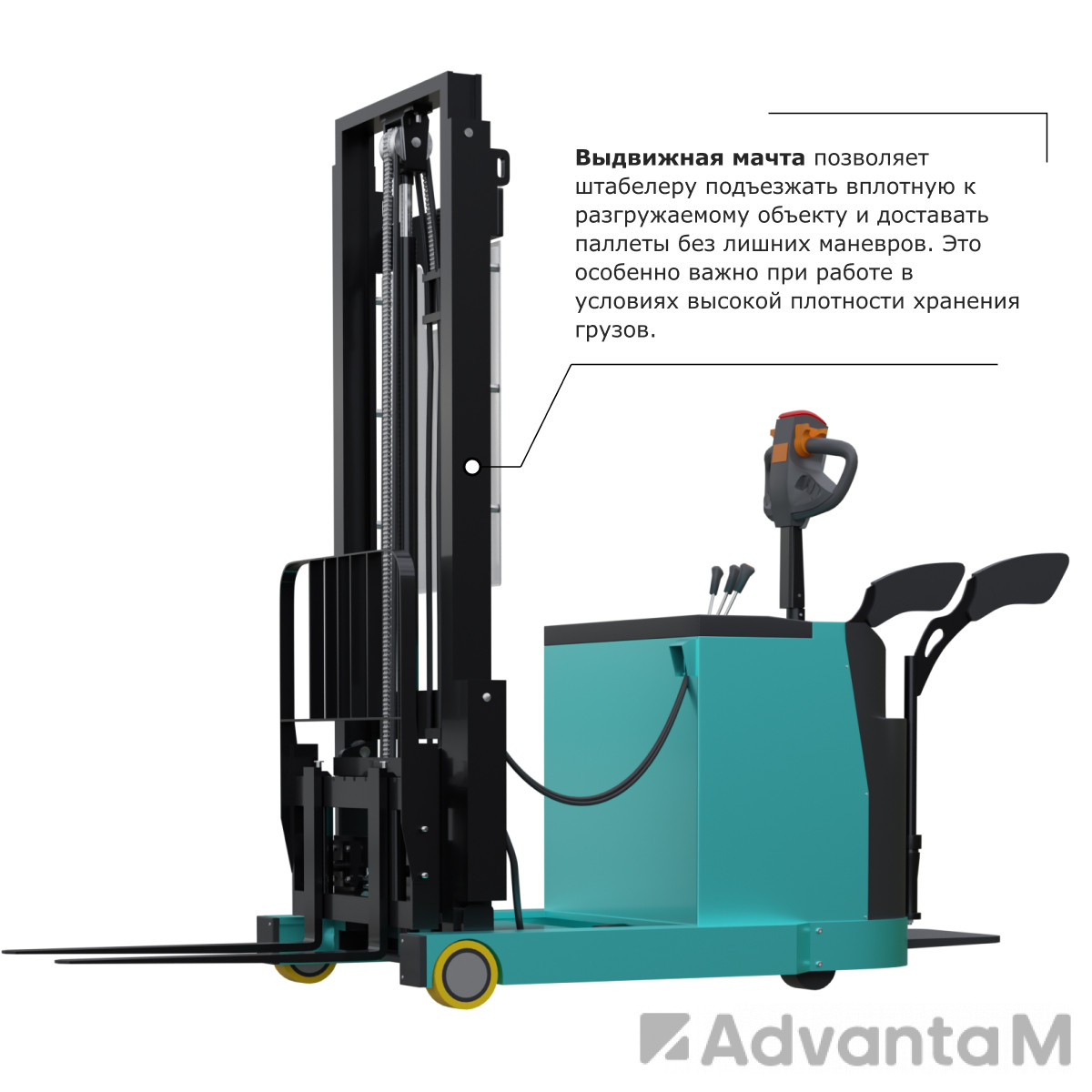 Штабелер с выдвижной мачтой (мини-ричтрак) PROLIFT PRO MRV 1530 - 1