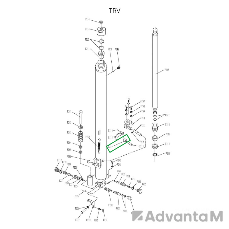 Ролик нажимной ручки для TRV  - 1