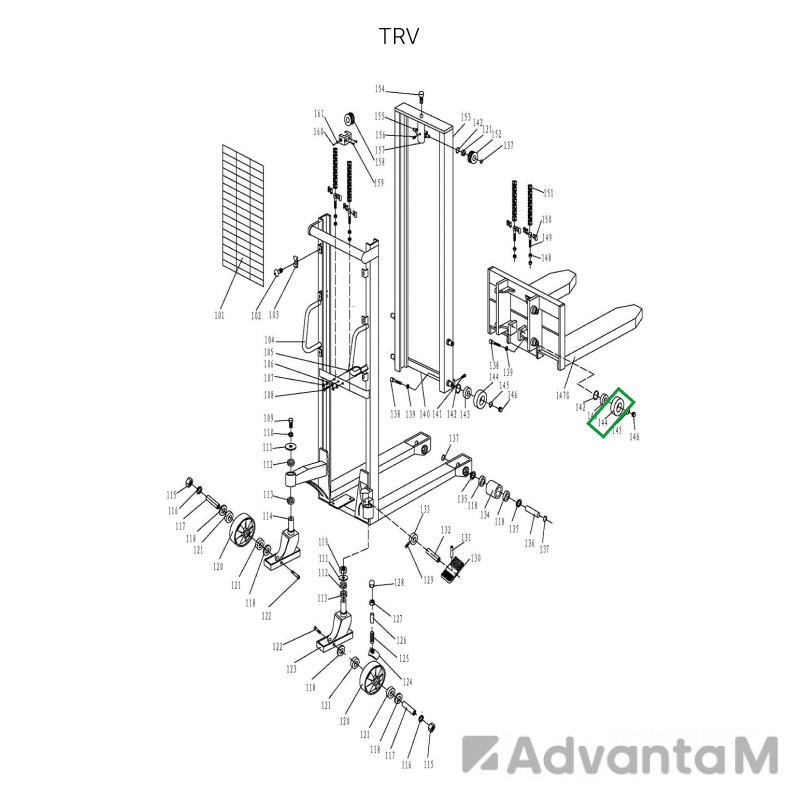 Ролик каретки для TRV  - 2