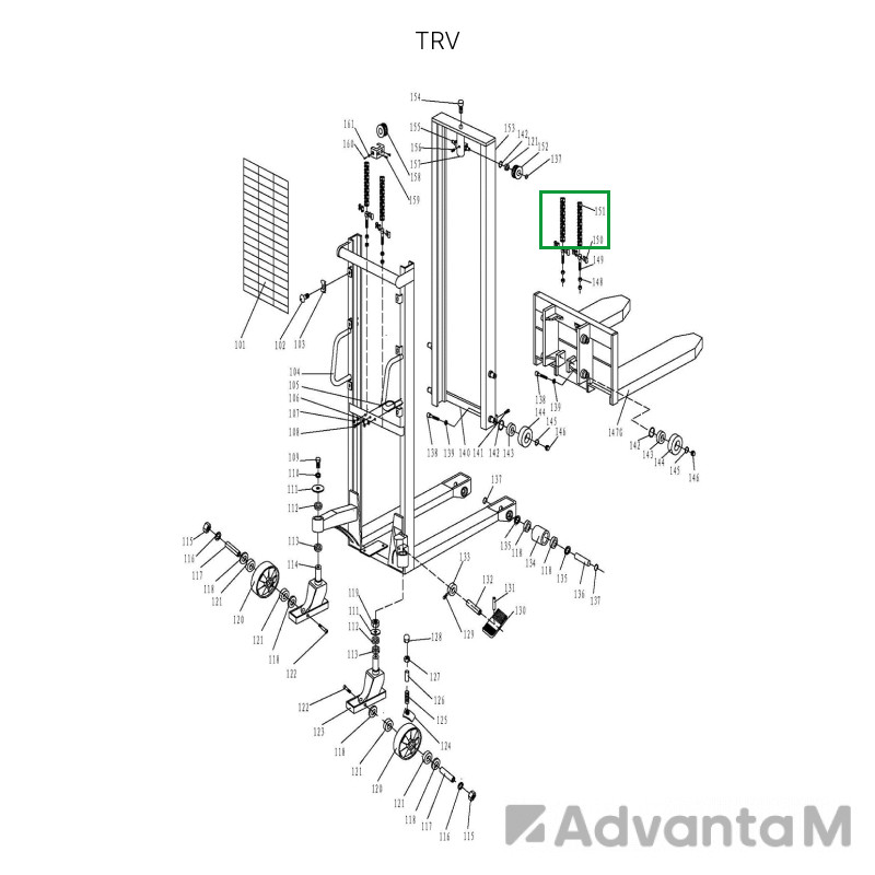 Цепь гидроузла для TRV1530  - 1